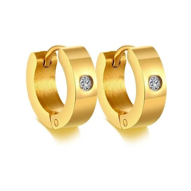 1 16 Argolinhas de Click Pedras de Encanto Banhado em Ouro 18k - Imagem 1