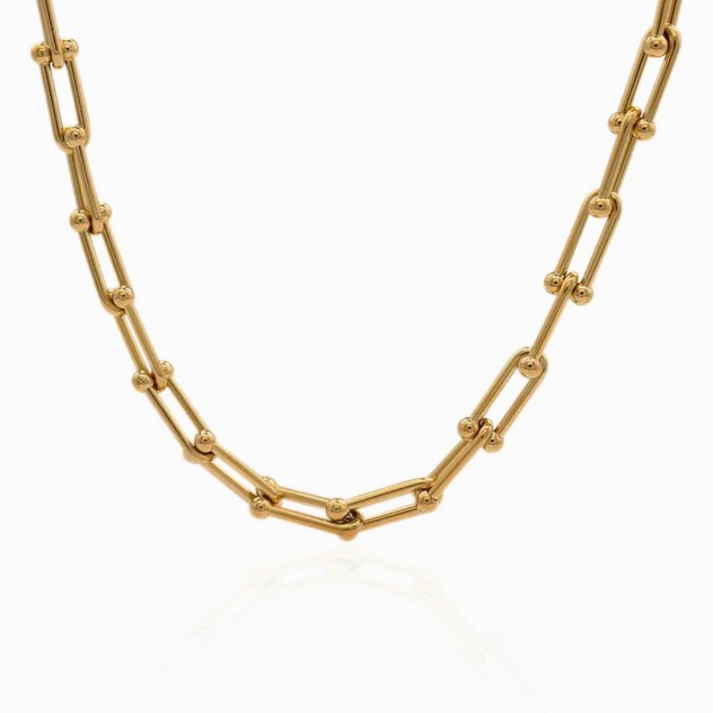 Design sem nome - 2024-08-27T152155.919 Colar Corrente Elos Clássico Banhado em Ouro 18k - Imagem 1