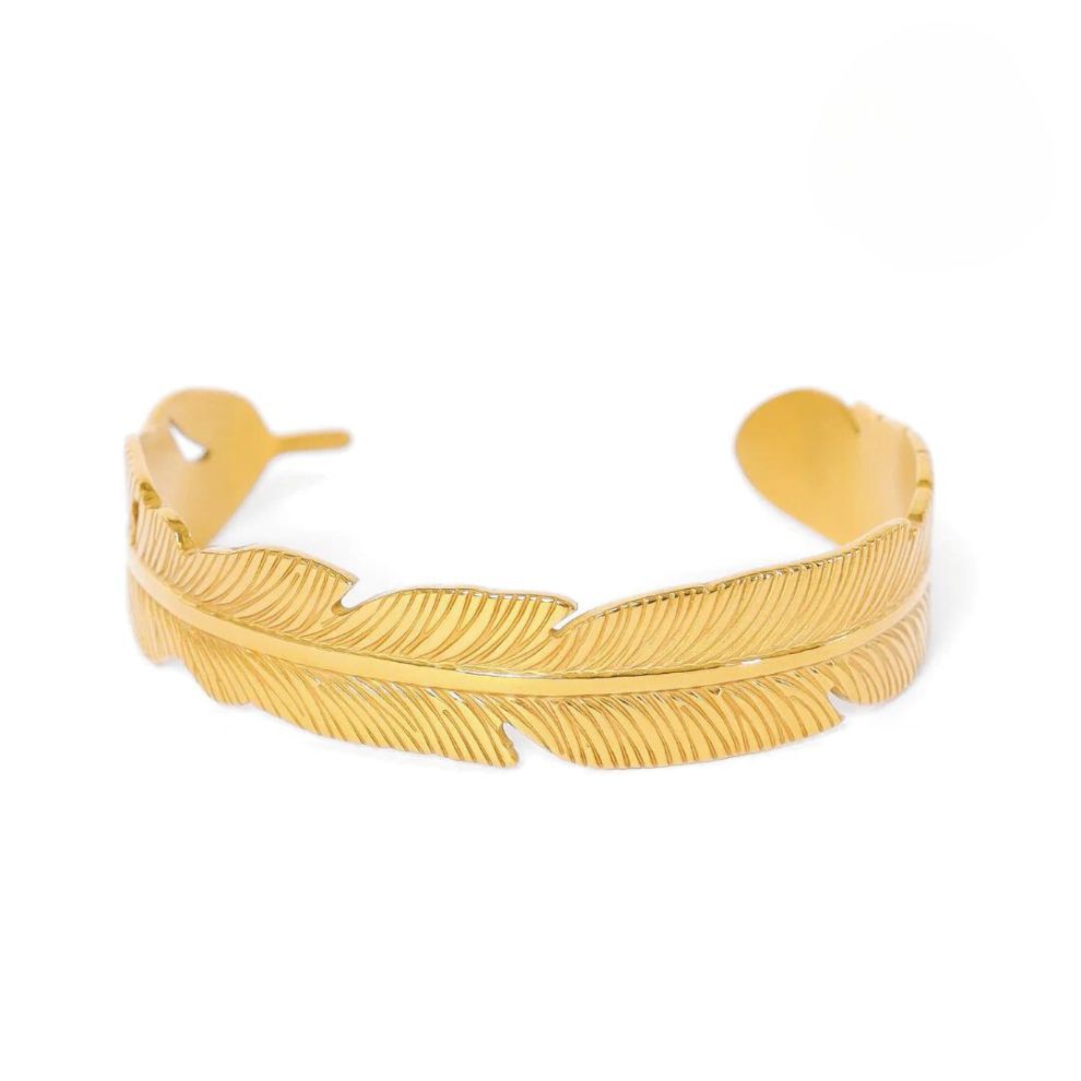 Design-sem-nome-42.jpg Bracelete de Folha Havanna Regulável Banhado em Ouro 18k - Imagem 1