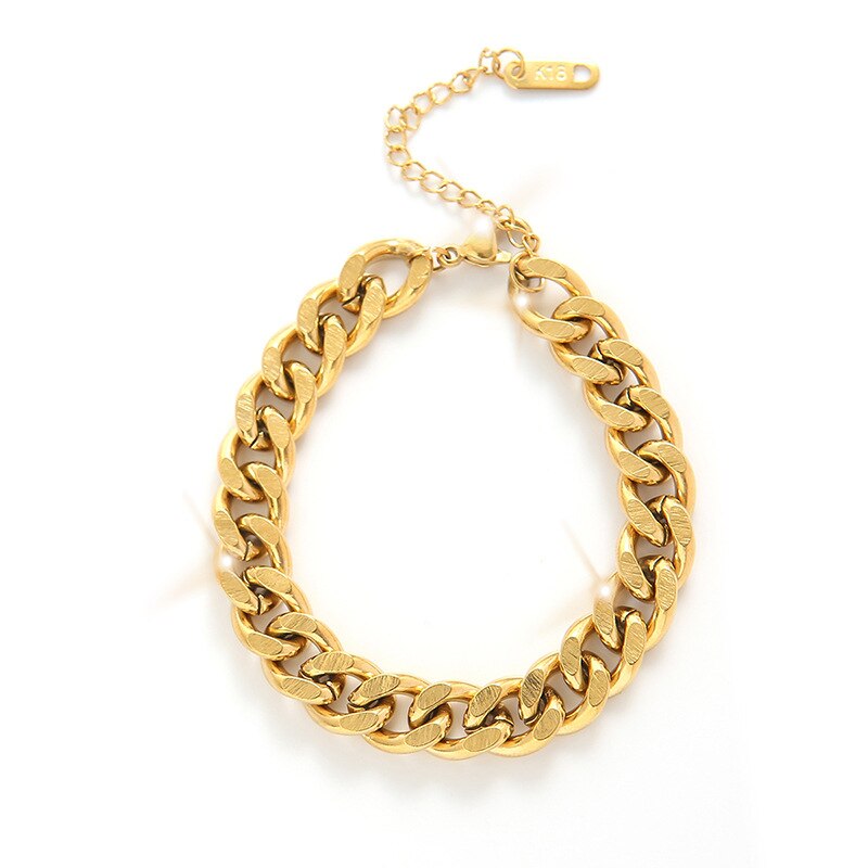 Hccfa5189e71845318d747bd1e2cdb79fi.jpg Pulseira Cubana Banhada em Ouro 18k - Imagem 1