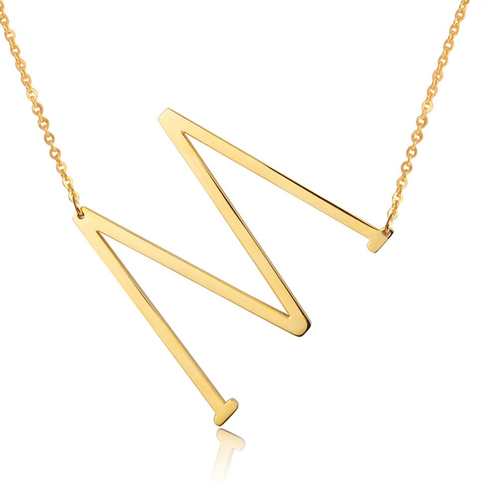 He18fa819d4364fe28e595516bda08ef2v.jpg Colar Inicial Banhado em Ouro 18k - Imagem 1