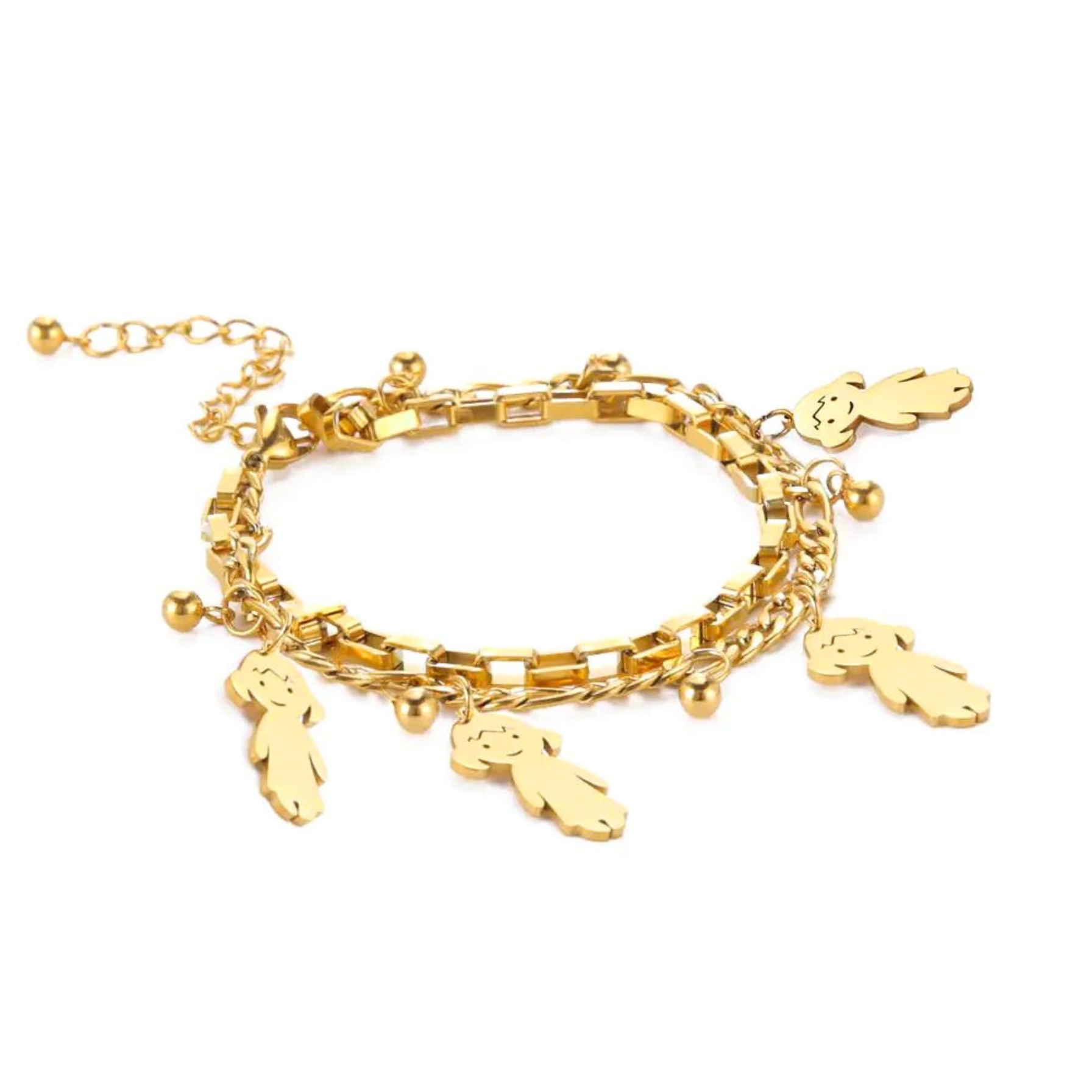 Manicure Pedicure Cuticulagem Eszamalte em gel Banho de gel Alongamento Manutenção Remoção Blindagem Spa dos pés (46) Pulseira de Filhos ou Netos Banhado em Ouro 18k - Imagem 1