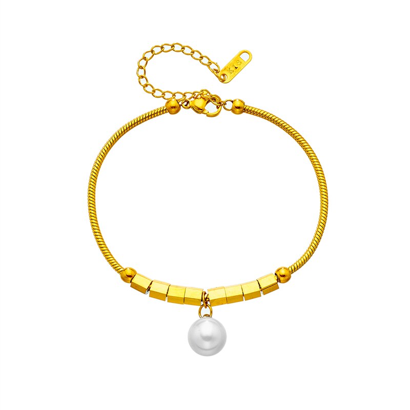 S51b8b87f2b4e4f39b58cc55ac8fbb72f1.jpg Pulseira Pingente de Pérola Banhada em 18k - Imagem 1