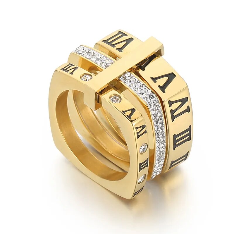 S6400d8bf75ad413e93431783b7aa8565E-1.jpg Anel Triplo Momentos Quadrado Banhado em Ouro 18k - Imagem 1