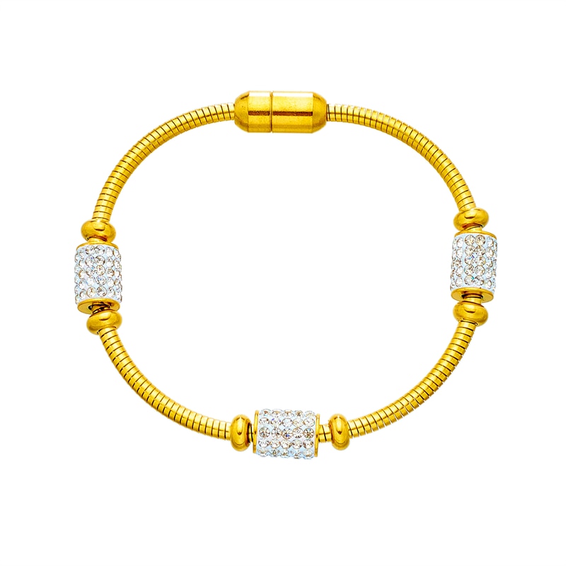 Sc80b5f31d6c54a1ea429e671346de65e8.jpg Pulseira Frisada Zircônia Banhada em Ouro 18k - Imagem 1