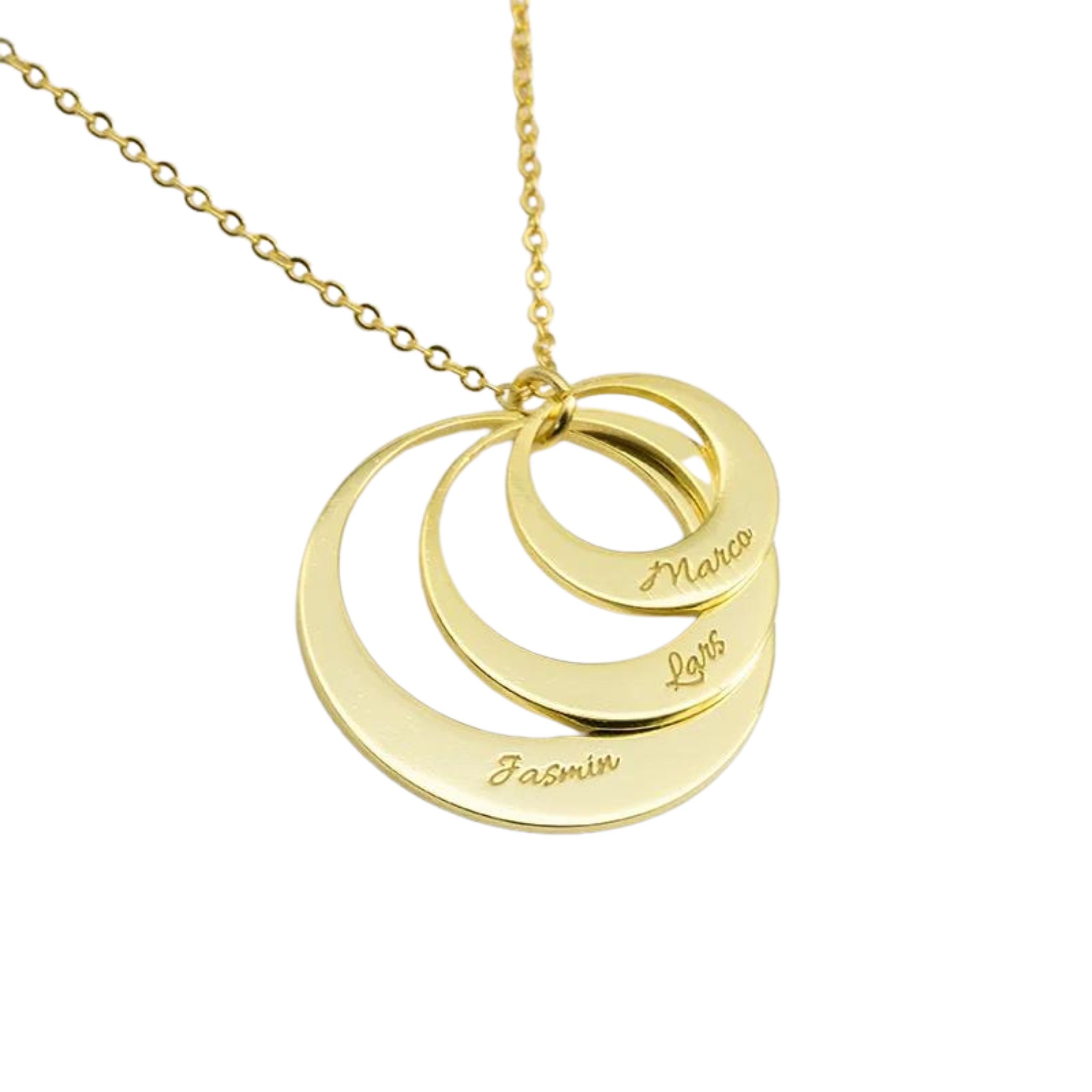 Design sem nome (69) Colar Laços Inseparáveis 4 Nomes Personalizados Banhado em Ouro 18k - Imagem 1