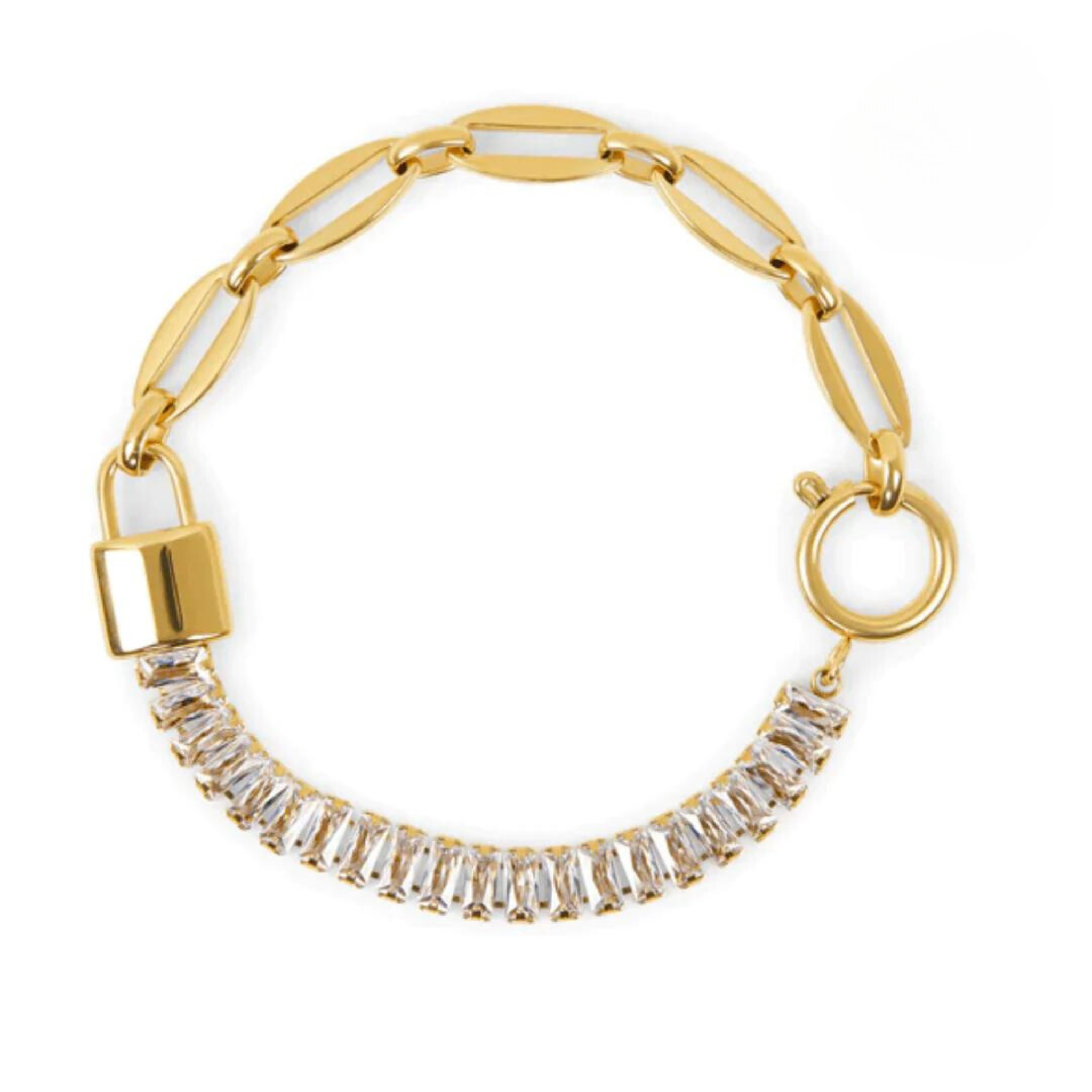 Design sem nome (13) Pulseira de Contraste Daniela Banhada em Ouro 18k - Imagem 1