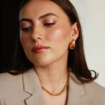 Brinco Gota Chunky Banhado em Ouro 18k - Imagem 4