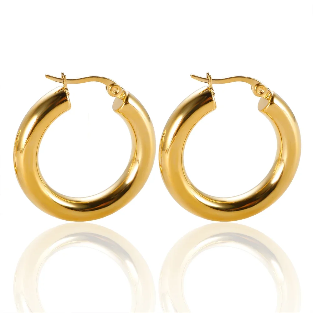 Sed9551c45ec844ce8cfb29201b950c609.webp Brincos de Aros Menina Vênus Banhado em Ouro 18k - Imagem 1