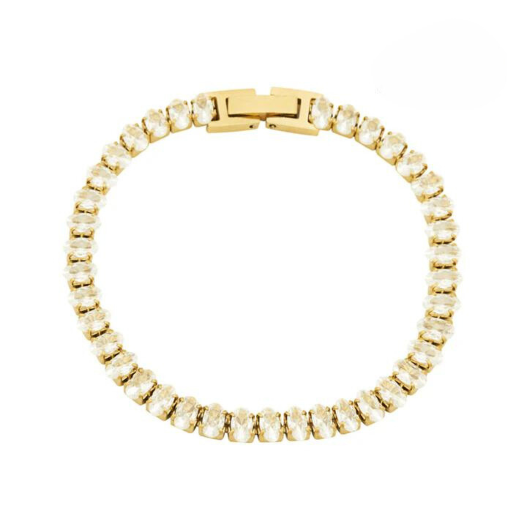 Design sem nome (20) Pulseira Riviera Bolinha Cravejadas de Zircônia Banhada em Ouro 18k - Imagem 1