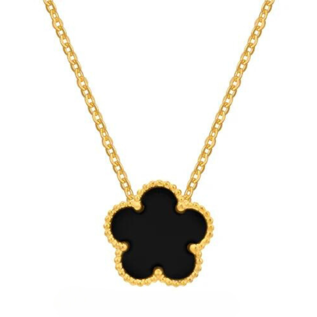 Design sem nome (23) Colar Um Trevo Preto Menina Vênus - Imagem 1