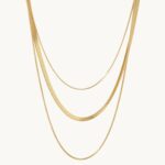 Colar Esteva Trio Camadas Malha Banhado em Ouro 18k - Imagem 5