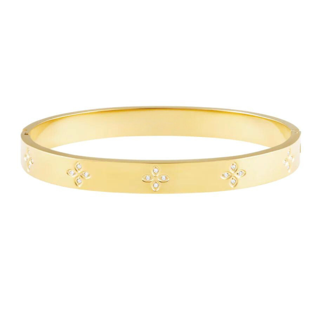 Up to 50% off in all our products. (5) Bracelete Flora Banhado em Ouro 18k - Imagem 1
