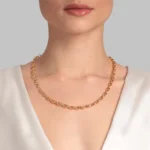Colar Elos Portugueses Júlia Banhado em Ouro 18k - Imagem 2