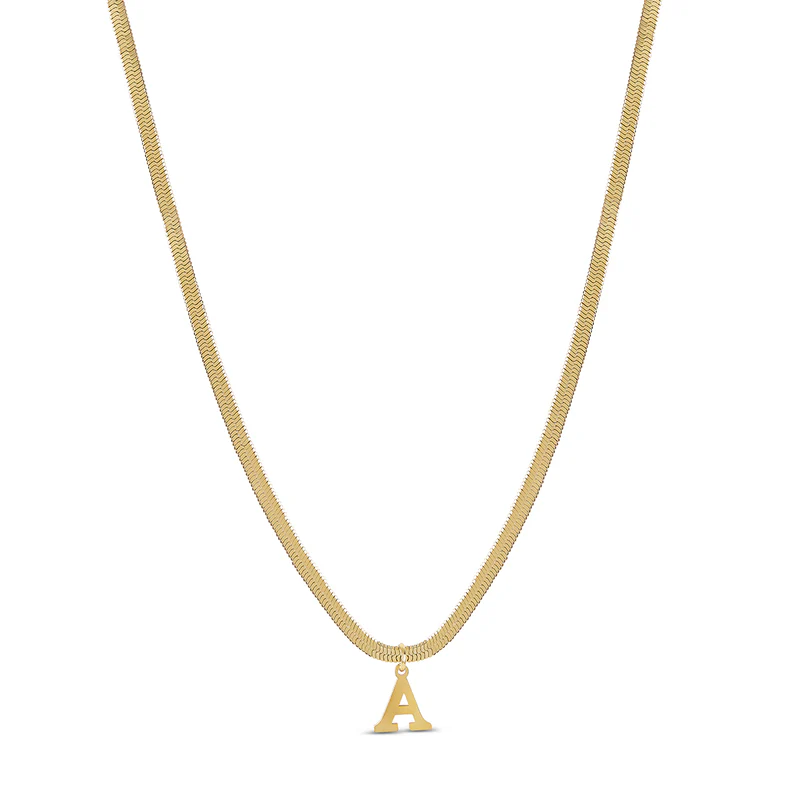 285958_Dovy_Kairys6921_800x Colar Letra Essencial Banhado em Ouro 18k - Imagem 1