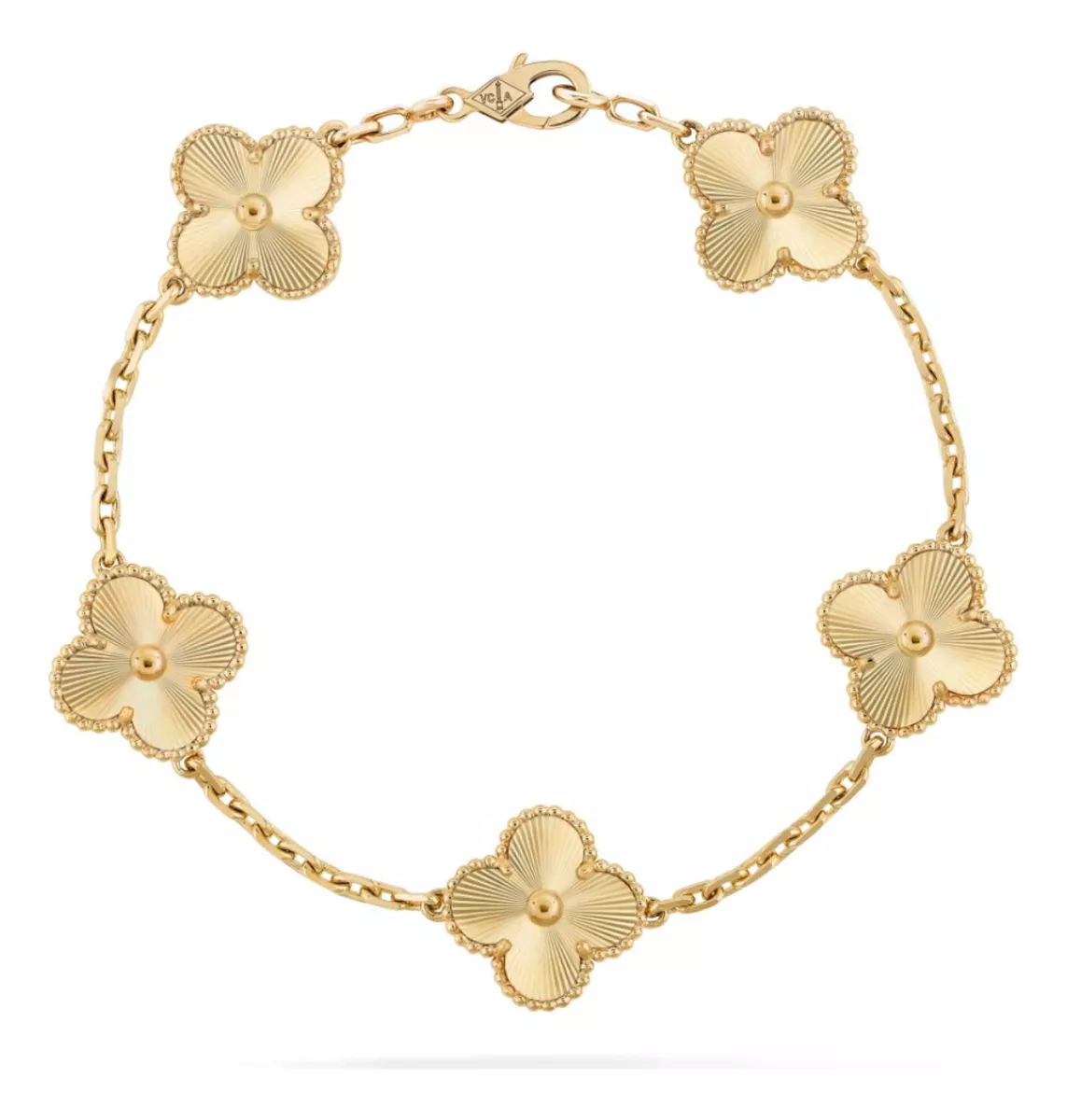 D_NQ_NP_2X_728946-MLB78553546891_082024-F Pulseira Trevo Dourado Banhado em Ouro 18k - Imagem 1