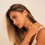 Brincos Esmeralda Banhado em Ouro 18k - Imagem 3