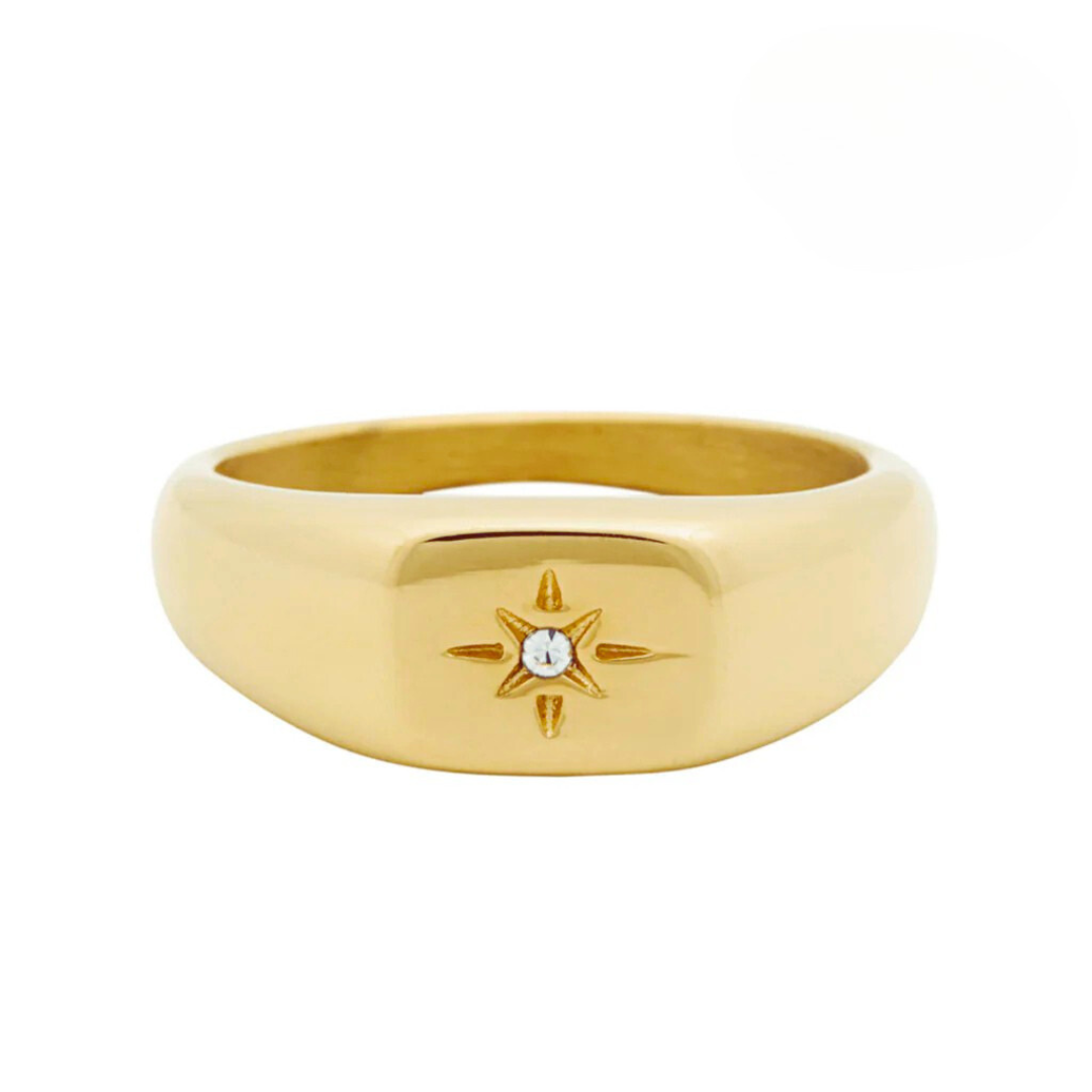 Design sem nome (50) Anel Lyra banhado em ouro 18k - Imagem 1