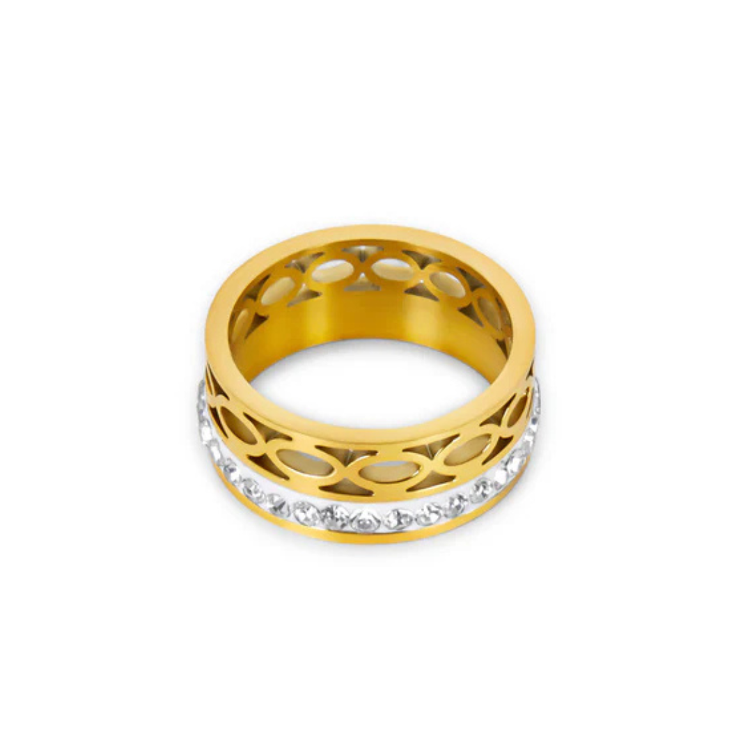 Design sem nome (57) Anel Louise Banhado em ouro 18k - Imagem 1