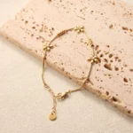 Pulseira Flor de Liz Banhada em Ouro 18k - Imagem 3
