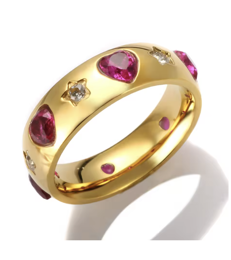 Captura de Tela 2025-06-03 às 08.52.29 Anel Royal Romance Banhado em Ouro 18k - Imagem 1