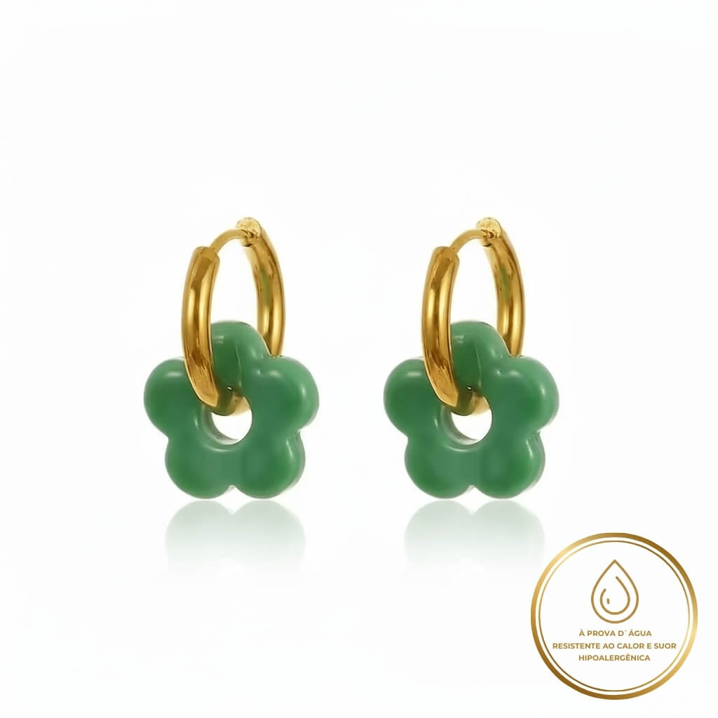 Design sem nome - 2025-09-24T194620.423 (1) Argolas Flor de Jade Banhada em Ouro 18k - Imagem 1